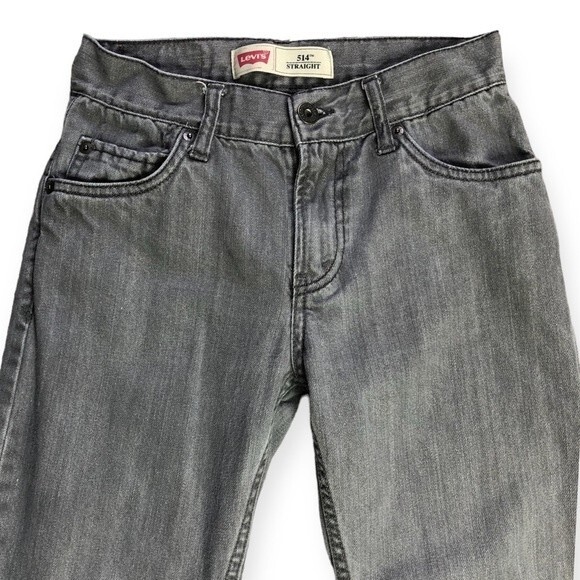 Levis Grey 514 Regular Fit Straight Denim Jeans - Picture 2 of 5